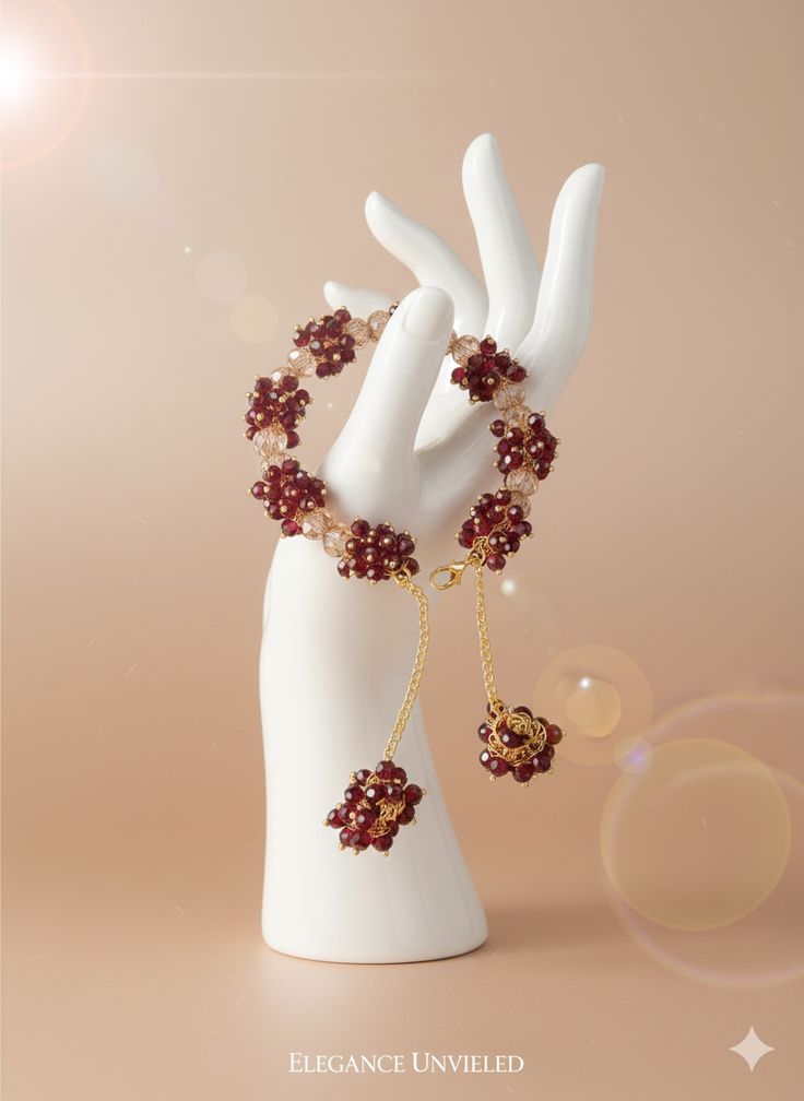 Handmade Beaded Gajra Bracelet – Elegant  Desi Bracelet for Girls & Women