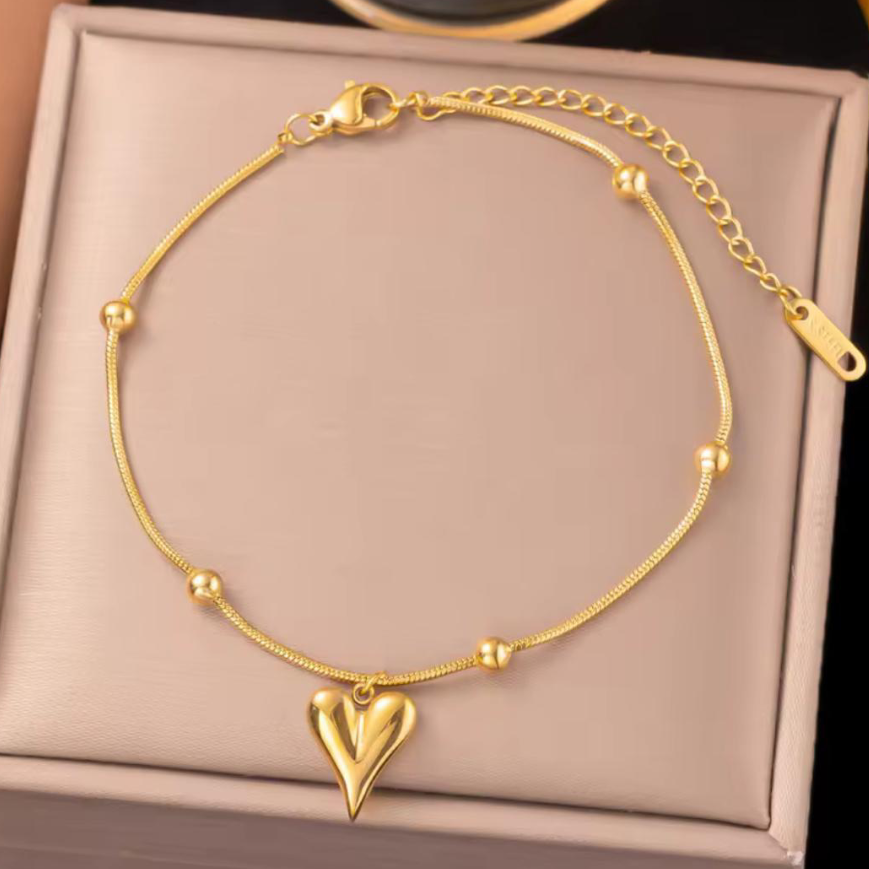 Premium Stainless Steel Jewelry Heart Set  | Elegant Anti-Tarnish Everyday Wear Collection