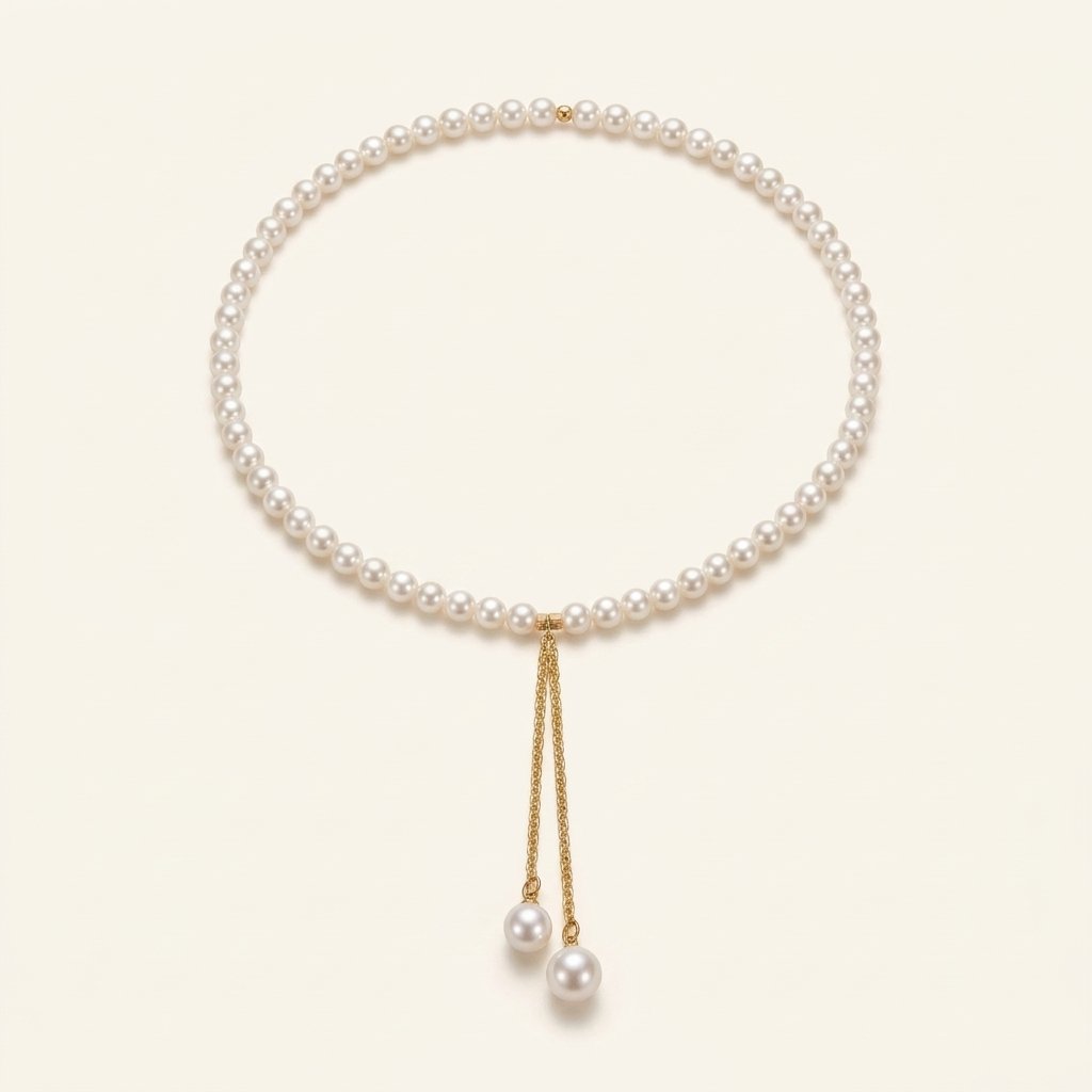 Elegant Drop Pearl Beaded Necklace
