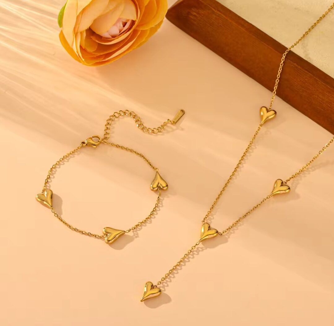 Premium Stainless Steel Jewelry Set | Elegant Anti-Tarnish Everyday Wear Collection