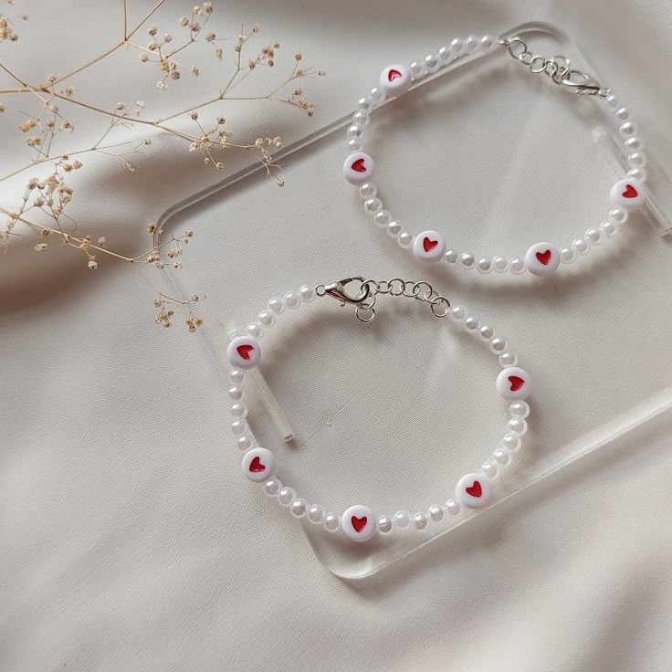 Handmade Heart Shape Beaded Bracelets – Elegant Floral Desi Bracelet for Girls & Women