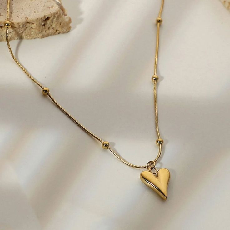Premium Stainless Steel Jewelry Heart Set  | Elegant Anti-Tarnish Everyday Wear Collection