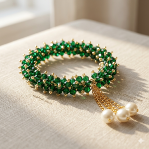 Handmade Beaded Gajra Bracelet – Elegant Desi Bracelet for Girls & Women